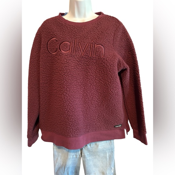Calvin Klein Crewneck Pullover Cropped Sweater‎ Size Medium - Picture 1 of 7
